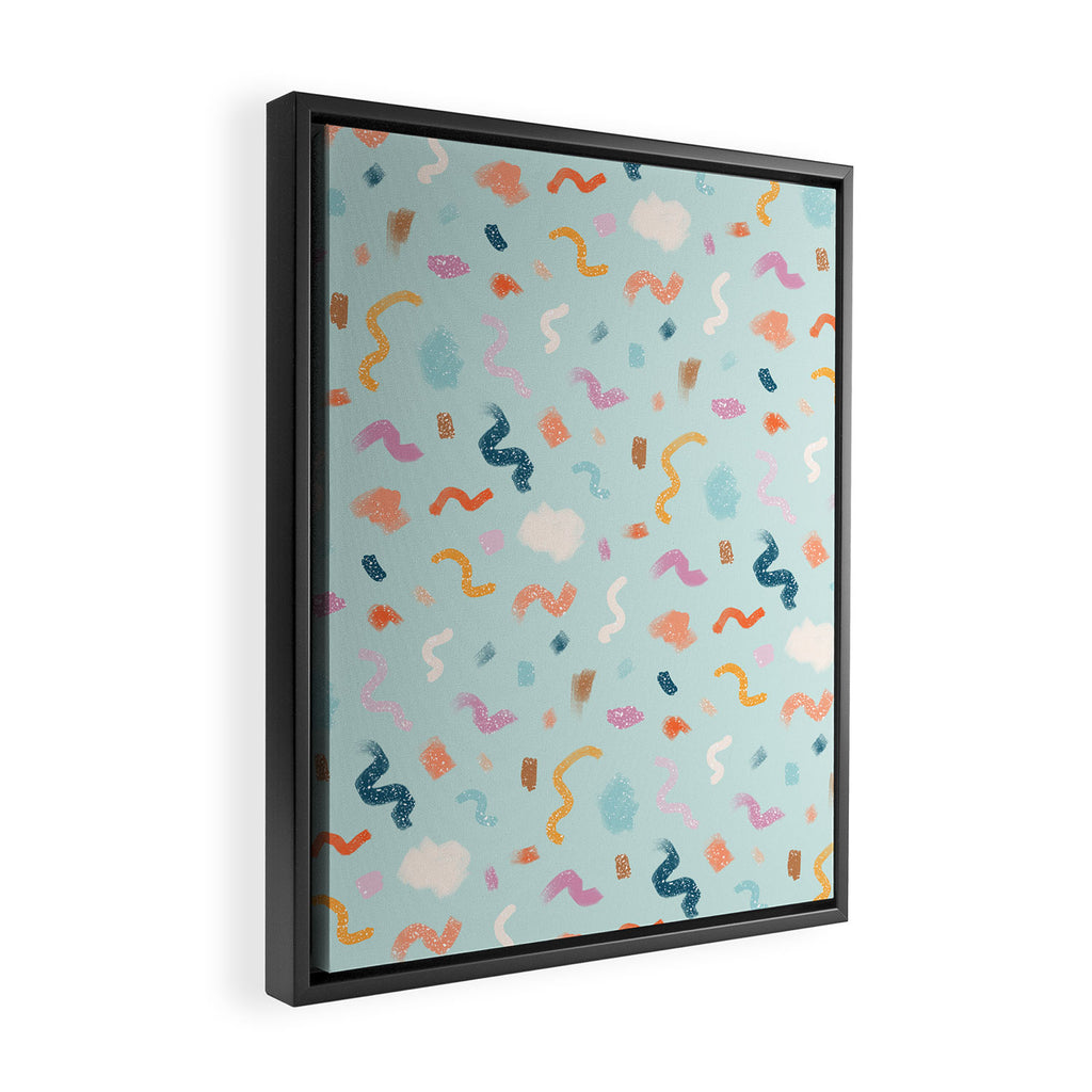 Abtract Colorful Brush Pattern Framed Canvas Print Gallery Image 2