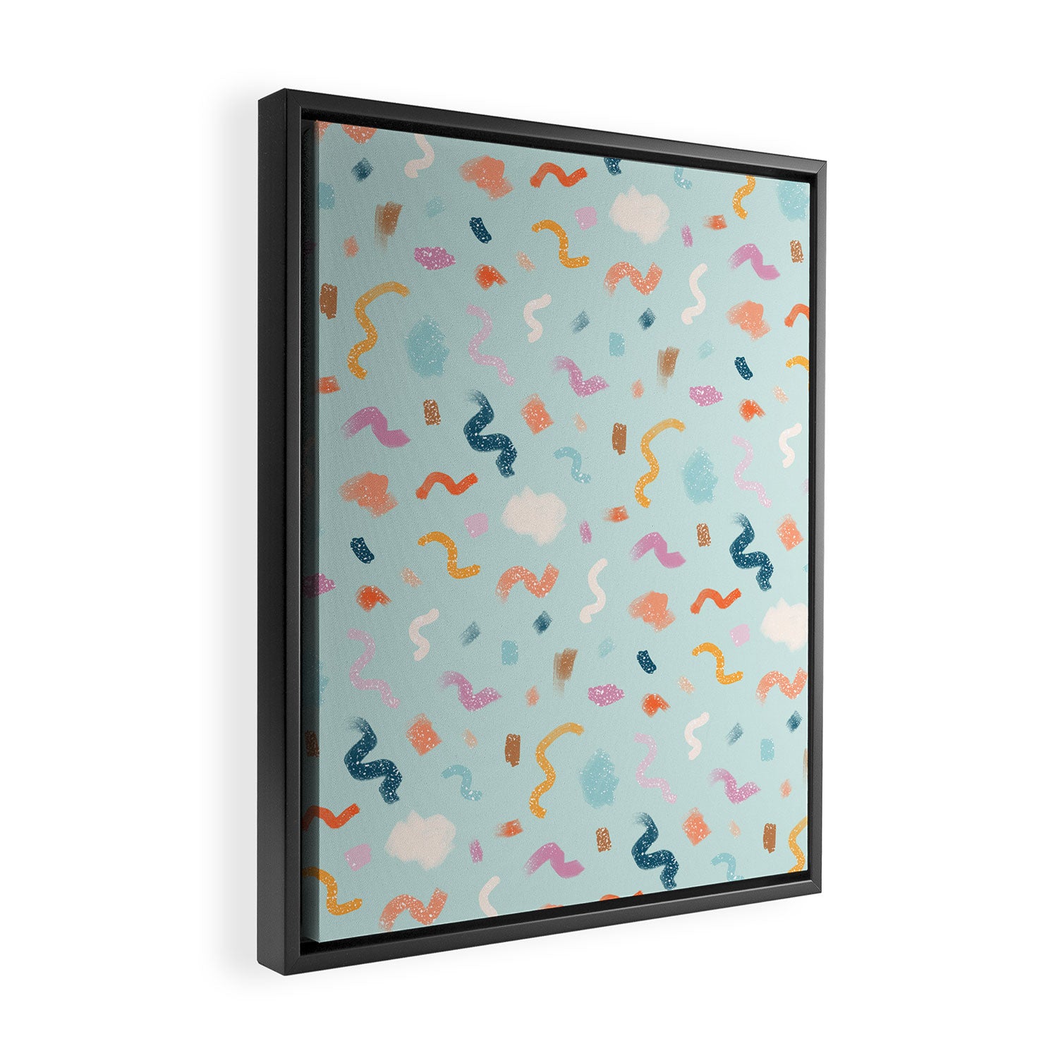 Abtract Colorful Brush Pattern Framed Canvas Print Gallery Image 2