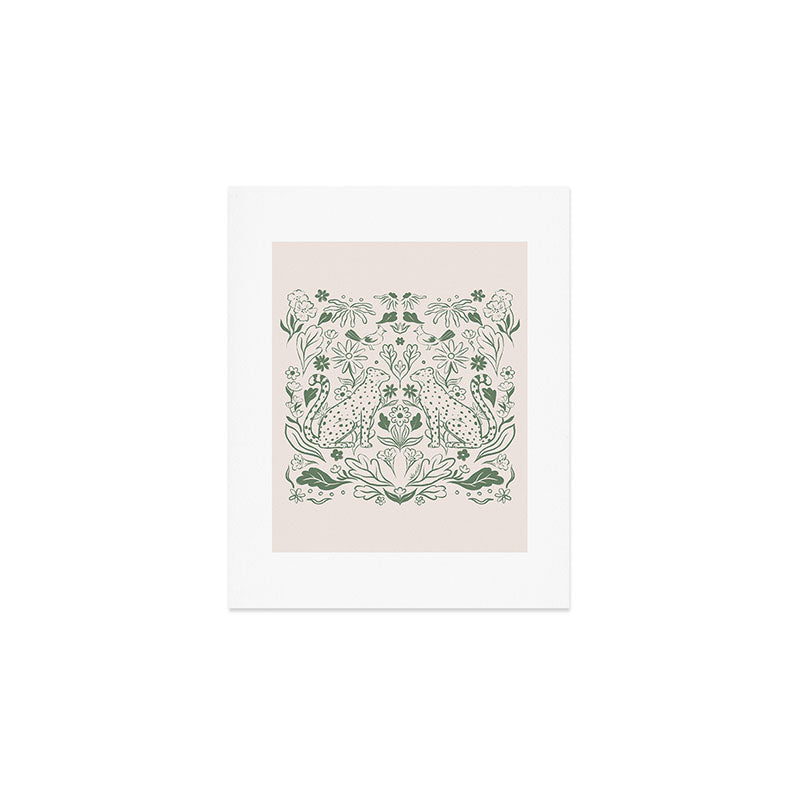 All About Balance Lines (olive) Art Print Gallery Image 1