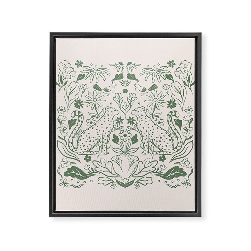 All About Balance Lines (olive) Framed Canvas Print Gallery Image 8