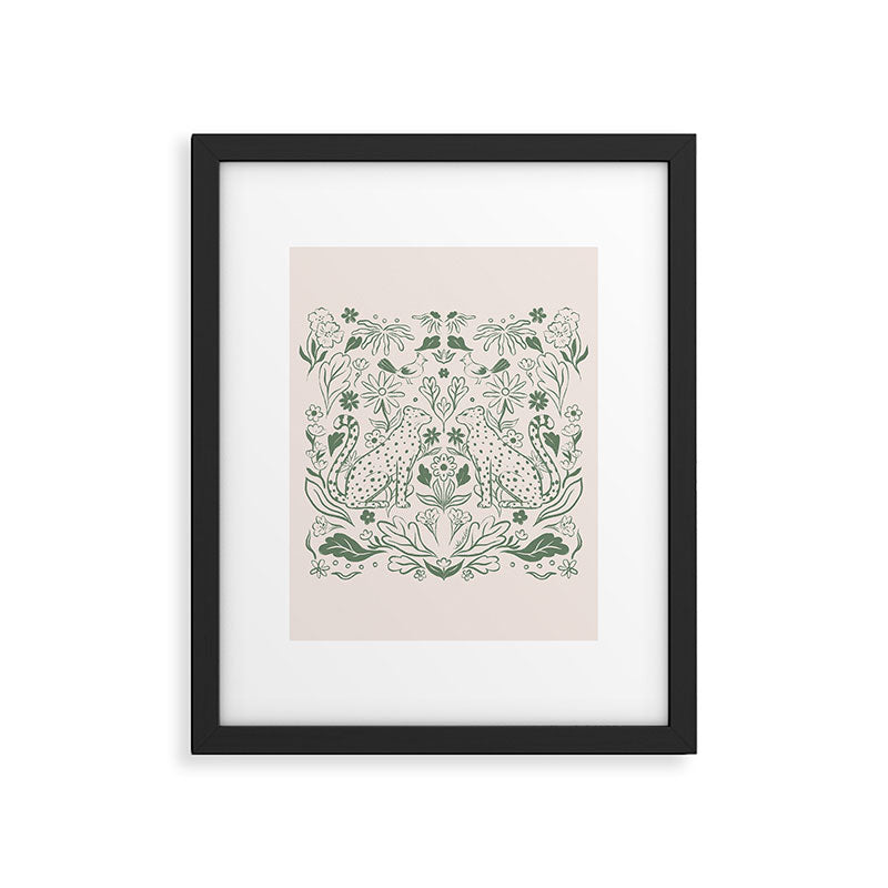 All About Balance Lines (olive) Framed Art Print Gallery Image 4