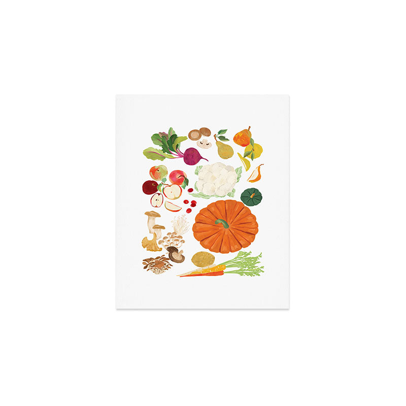 Autumn Fruits & Vegetables Art Print Gallery Image 1