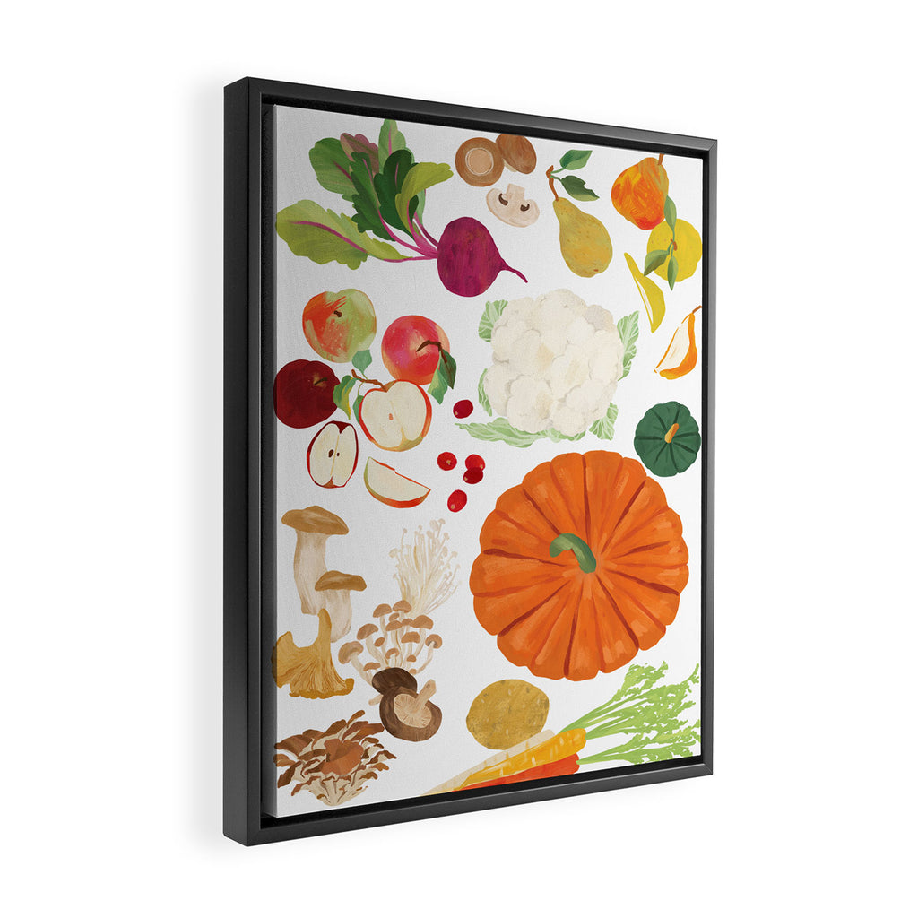 Autumn Fruits & Vegetables Framed Canvas Print Gallery Image 2