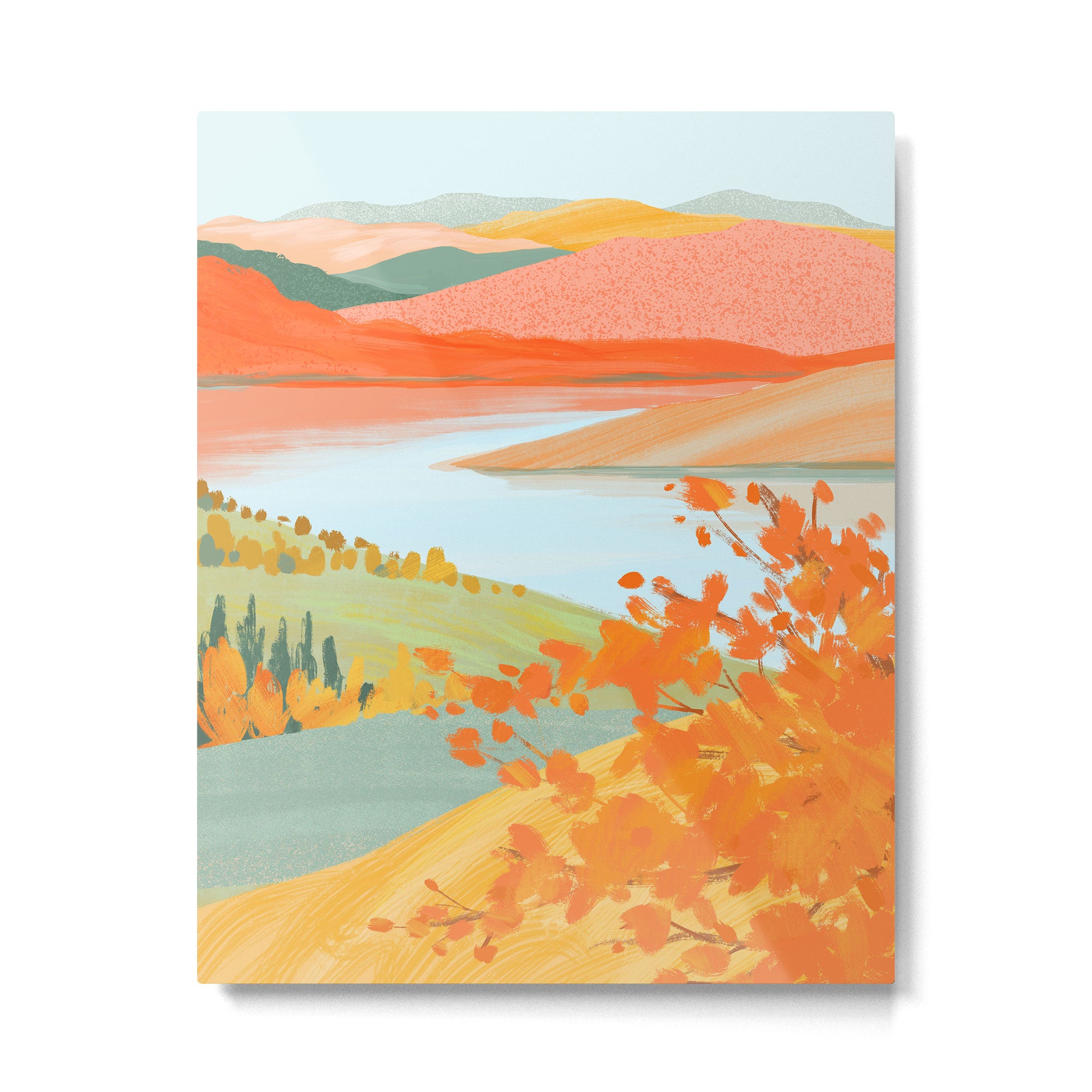 Autumn Riverside Metal Print Gallery Image 4