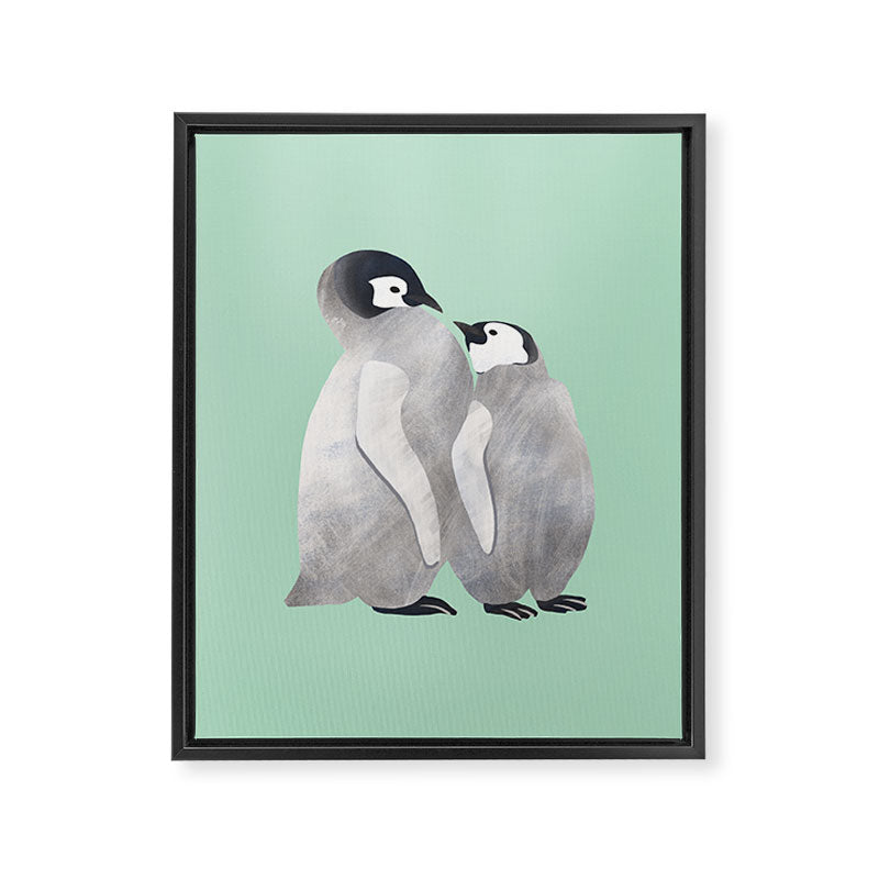 Baby Penguins Framed Canvas Print Gallery Image 8