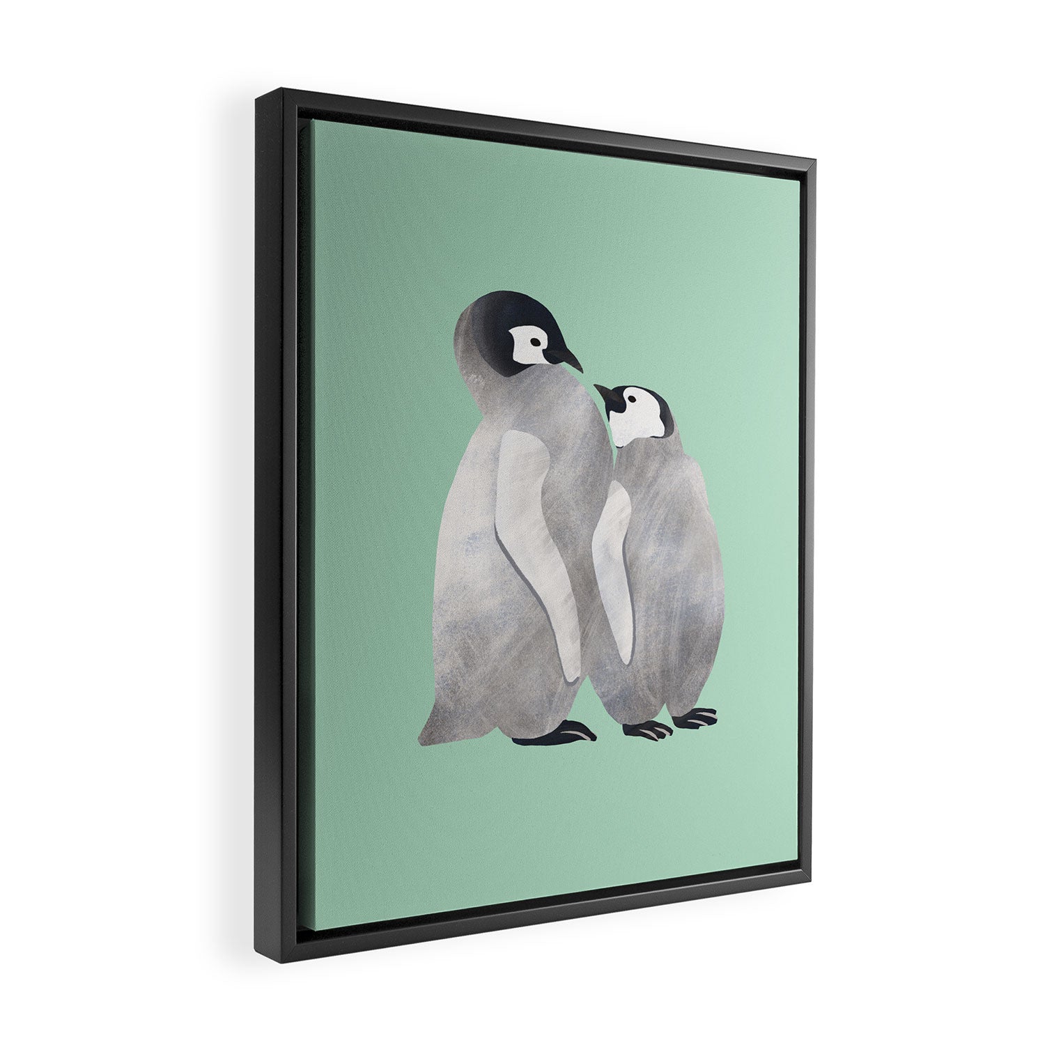 Baby Penguins Framed Canvas Print Gallery Image 2