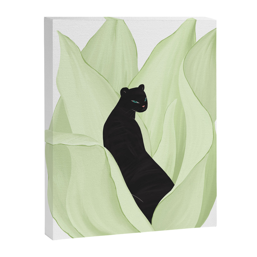 Black Panther in Sansevieria Canvas Print Gallery Image 6