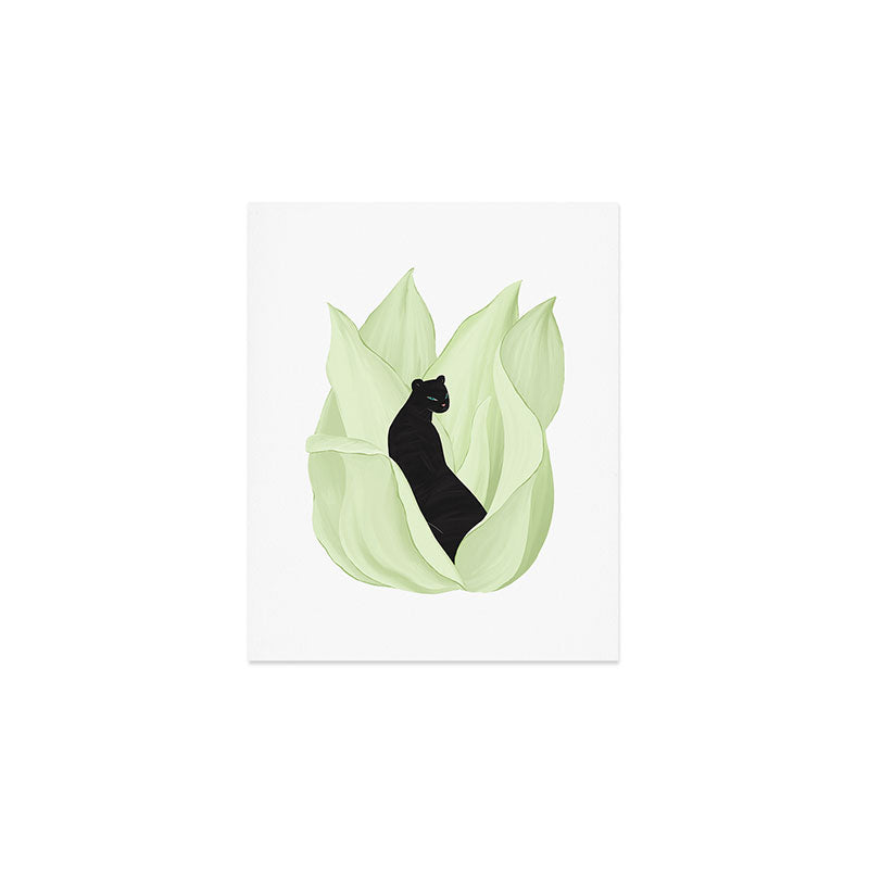 Black Panther in Sansevieria Art Print Gallery Image 1