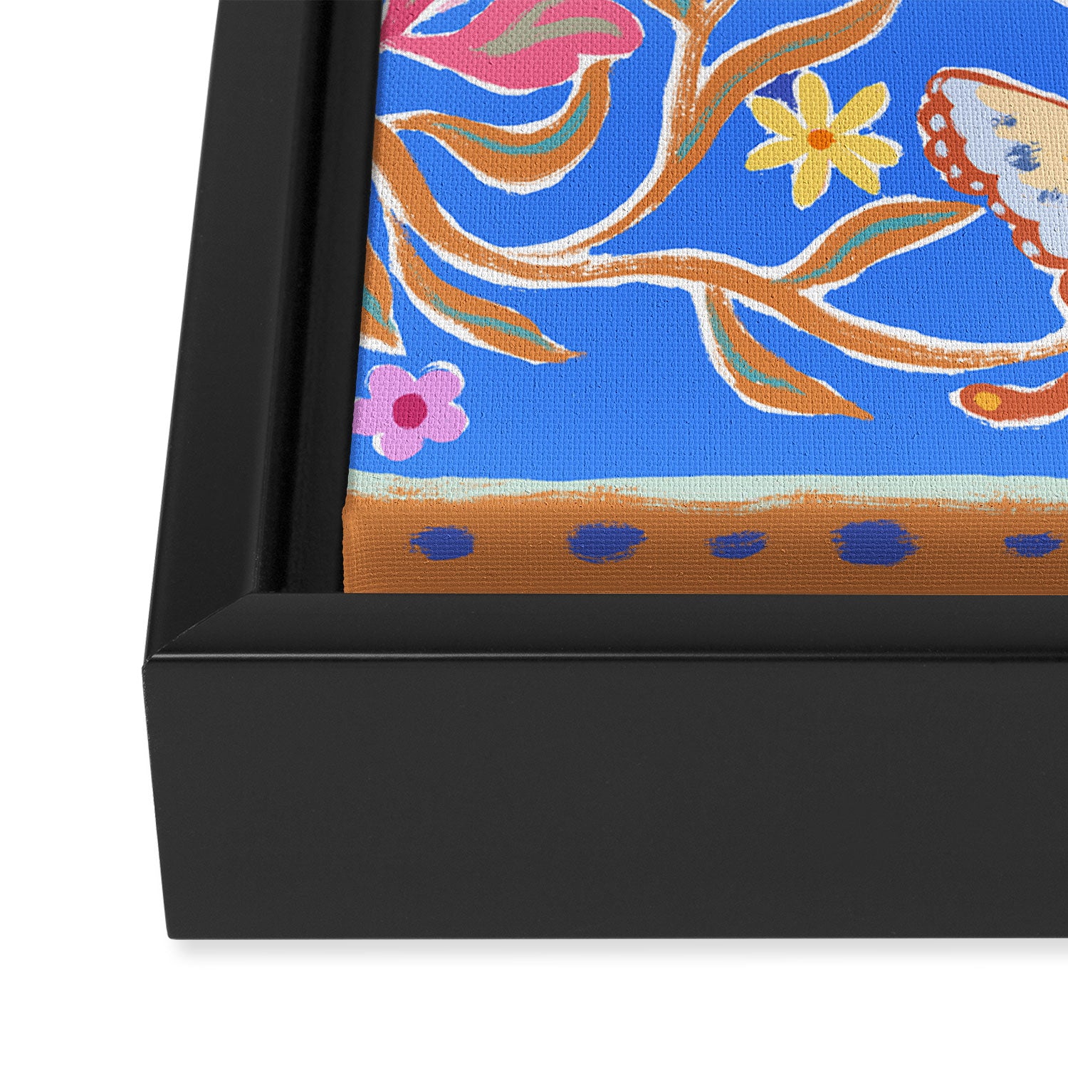 Blue Magical Garden Framed Canvas Print Gallery Image 3