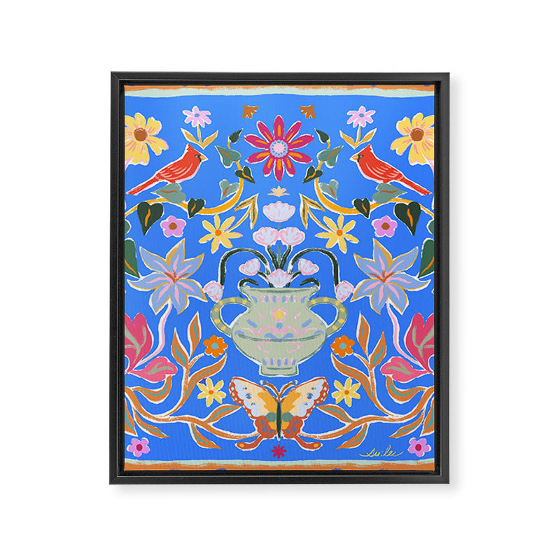 Blue Magical Garden Framed Canvas Print Gallery Image 8
