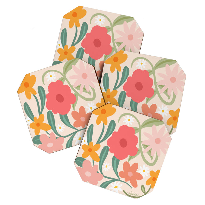 Bold Flowers Coaster Gallery Image 1