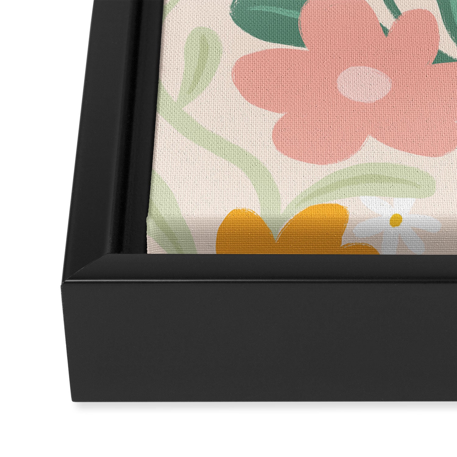 Bold Flowers Framed Canvas Print Gallery Image 3