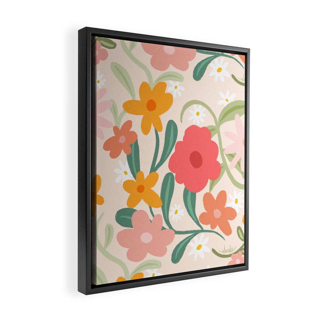 Bold Flowers Framed Canvas Print Gallery Image 2