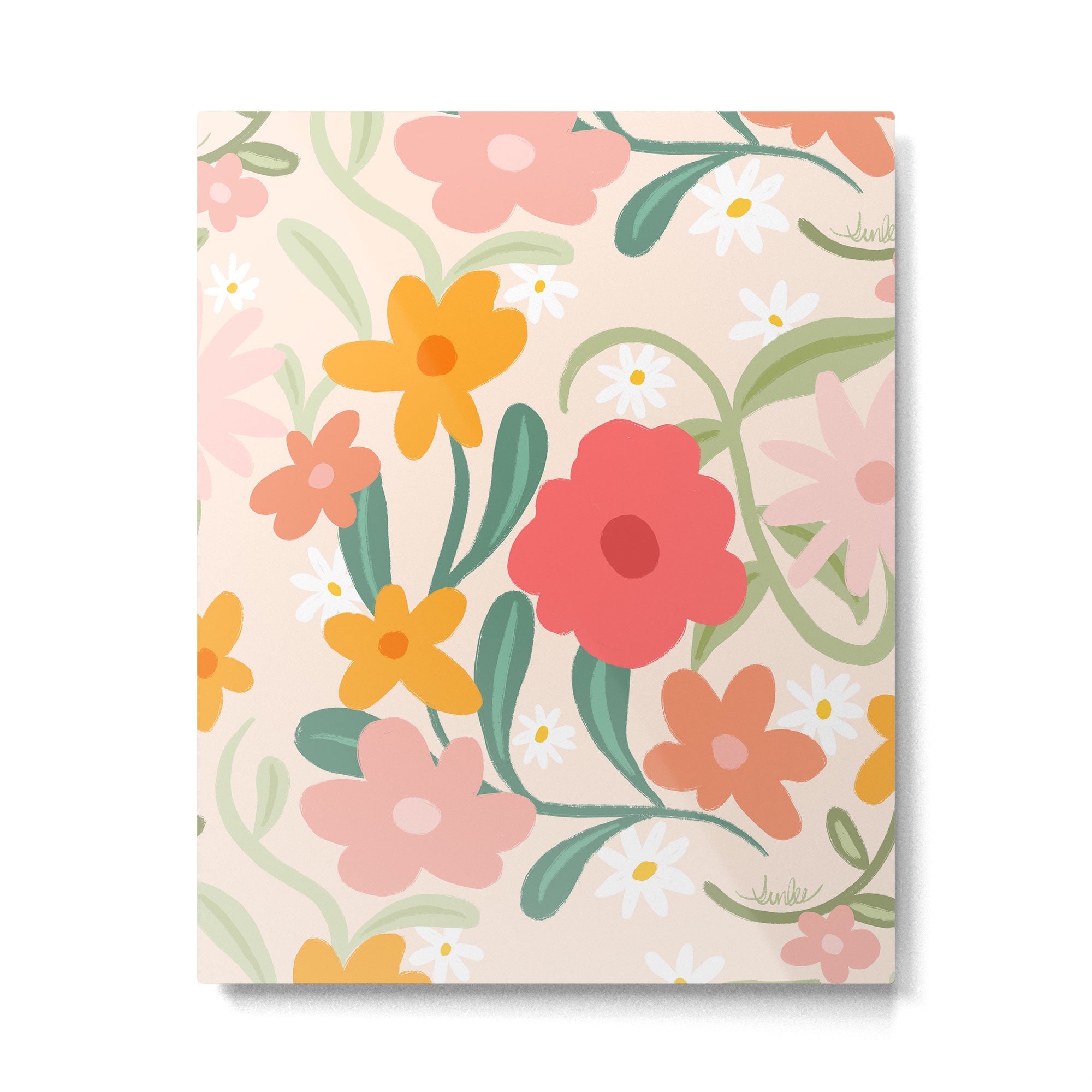 Bold Flowers Metal Print Gallery Image 6