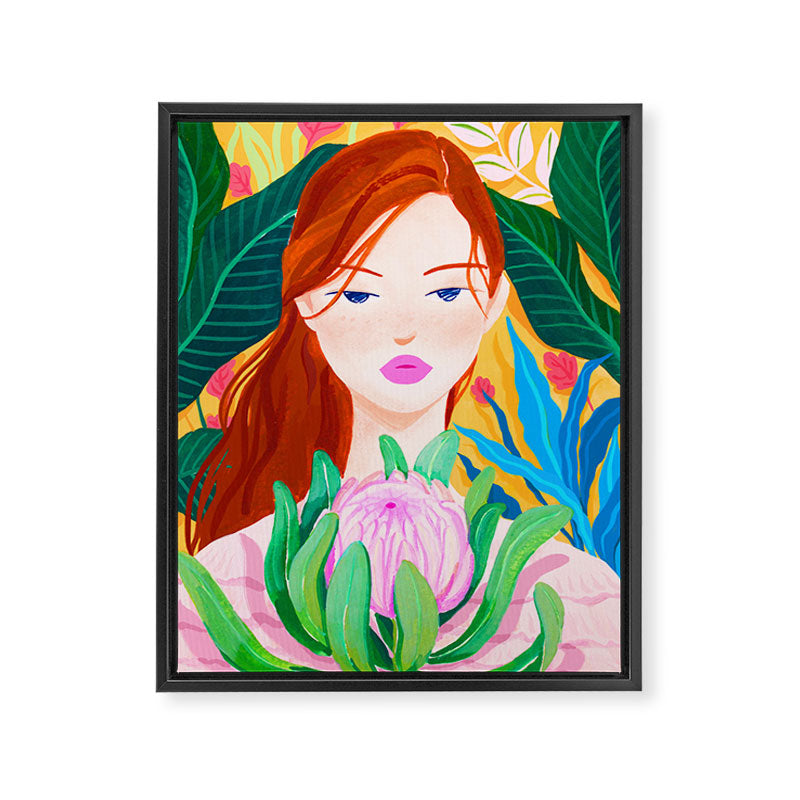 Botanical Lady Framed Canvas Print Gallery Image 6