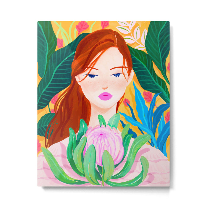 Botanical Lady Metal Print Gallery Image 1