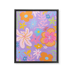 Candy Flowers Lilac Framed Canvas Print Gallery Image 8