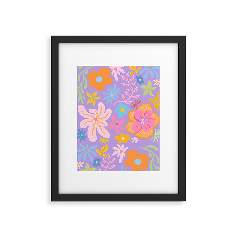 Candy Flowers Lilac Framed Art Print Gallery Image 6
