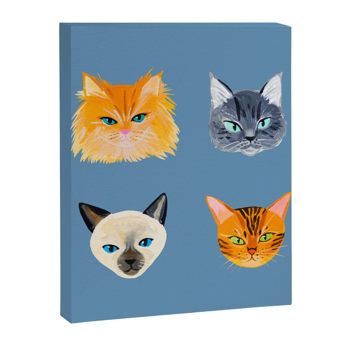 Cats Blue Canvas Print Gallery Image 1