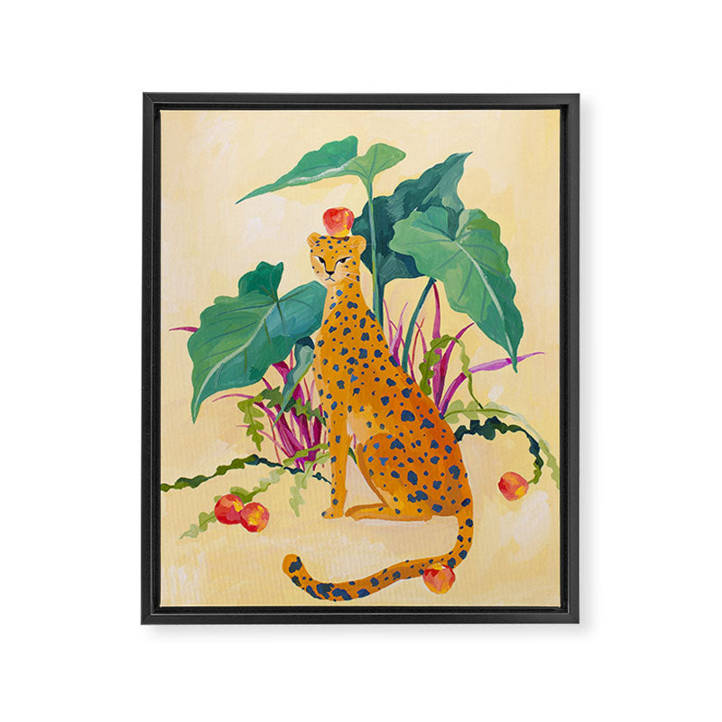 Cheetah and Apples Framed Canvas Print Gallery Image 6