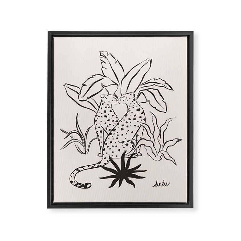 Cheetah Crush lines Framed Canvas Print Gallery Image 6