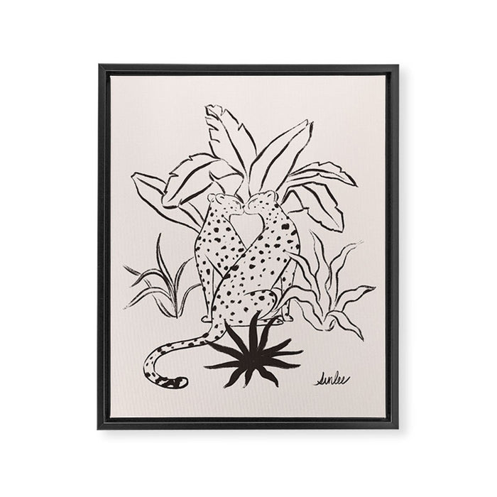 Cheetah Crush lines Framed Canvas Print Gallery Image 1