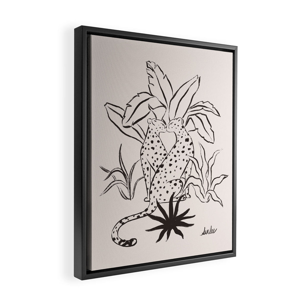Cheetah Crush lines Framed Canvas Print Gallery Image 2