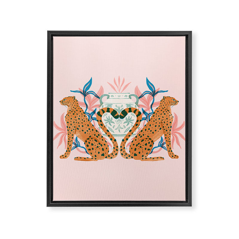 Cheetah Symmetry Framed Canvas Print Gallery Image 8