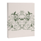 Cheetah Symmetry lines (olive) Canvas Print Gallery Image 8