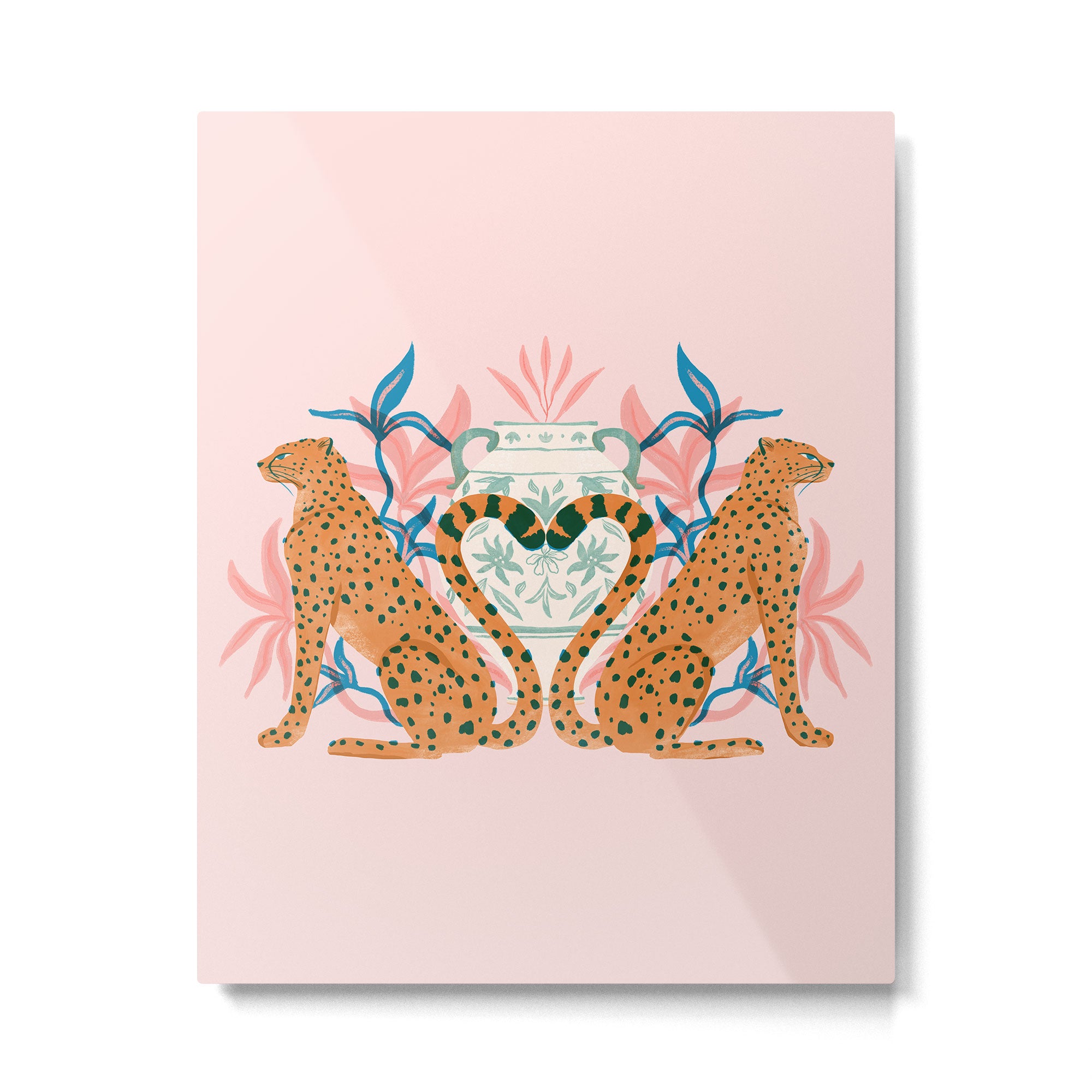 Cheetah Symmetry Metal Print Gallery Image 6