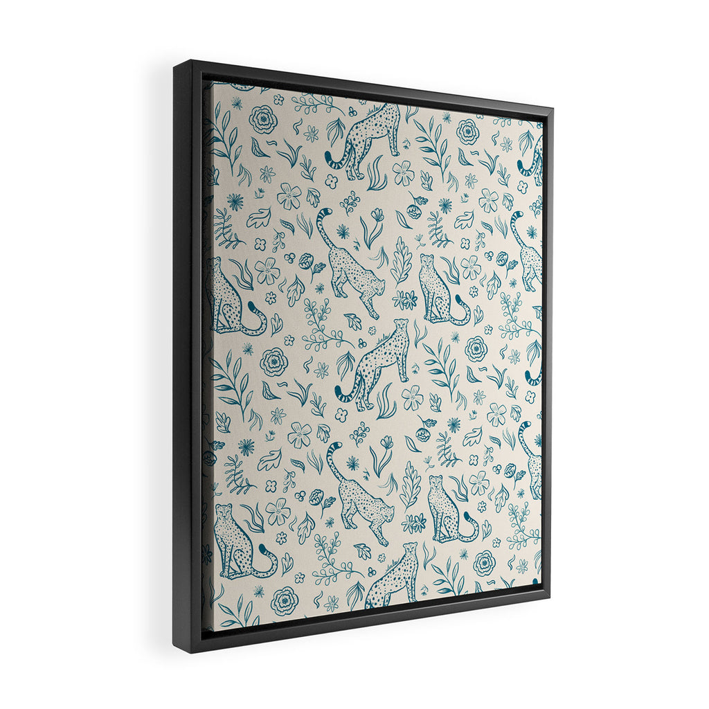 Cheetahs and Plants  Framed Canvas Print Gallery Image 2
