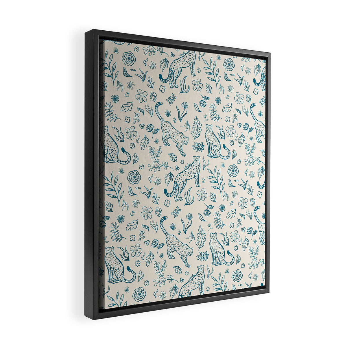 Cheetahs and Plants  Framed Canvas Print Gallery Image 2