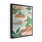 Chilling Tigers Framed Canvas Print Gallery Image 2