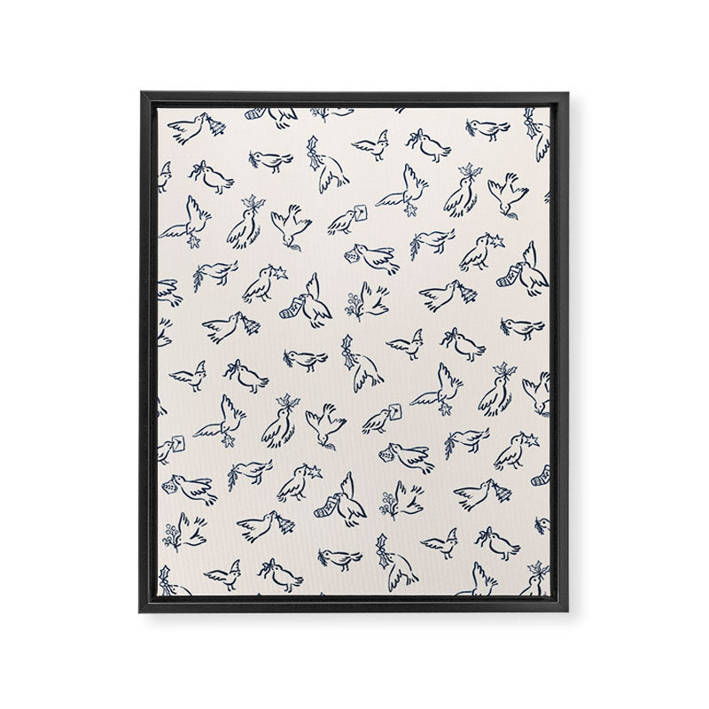 Christmas Messengers Ivory Framed Canvas Print Gallery Image 8