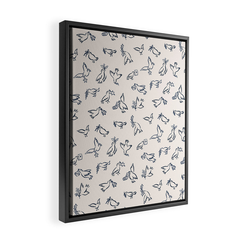 Christmas Messengers Ivory Framed Canvas Print Gallery Image 2