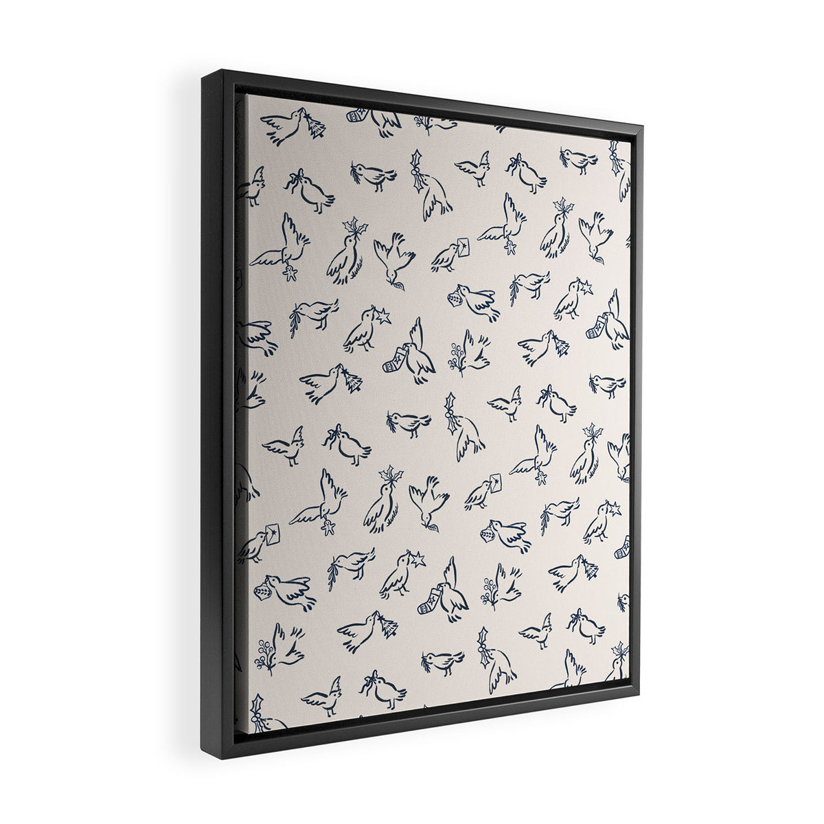 Christmas Messengers Ivory Framed Canvas Print Gallery Image 2