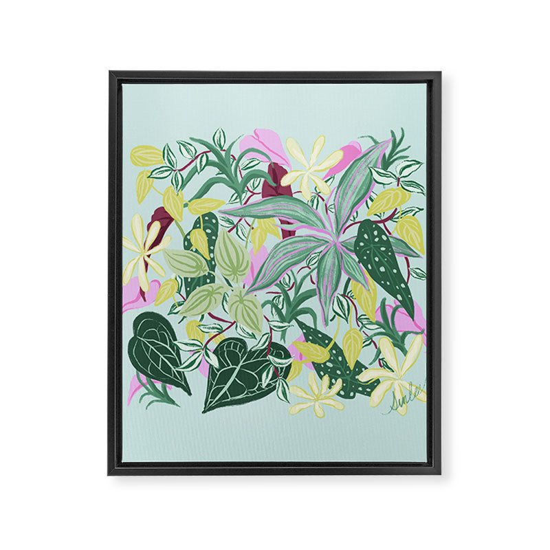 Crowded Houseplants Framed Canvas Print Gallery Image 8