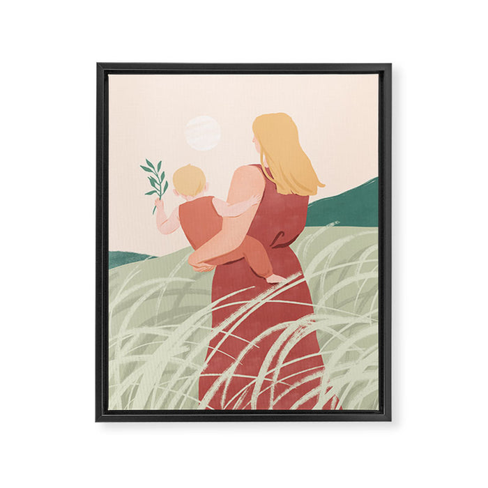 Field Stroll (Blond) Framed Canvas Print Gallery Image 1