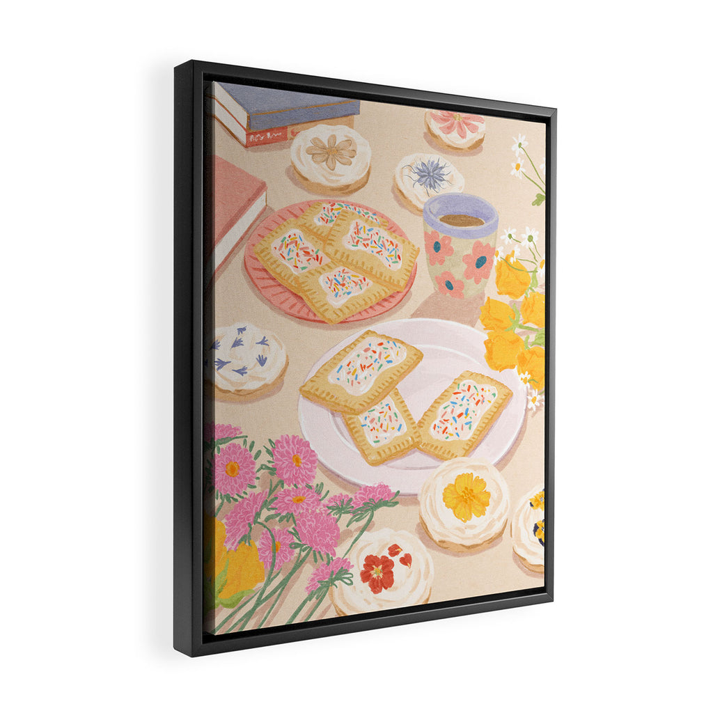 Floral Cookies  Framed Canvas Print Gallery Image 2