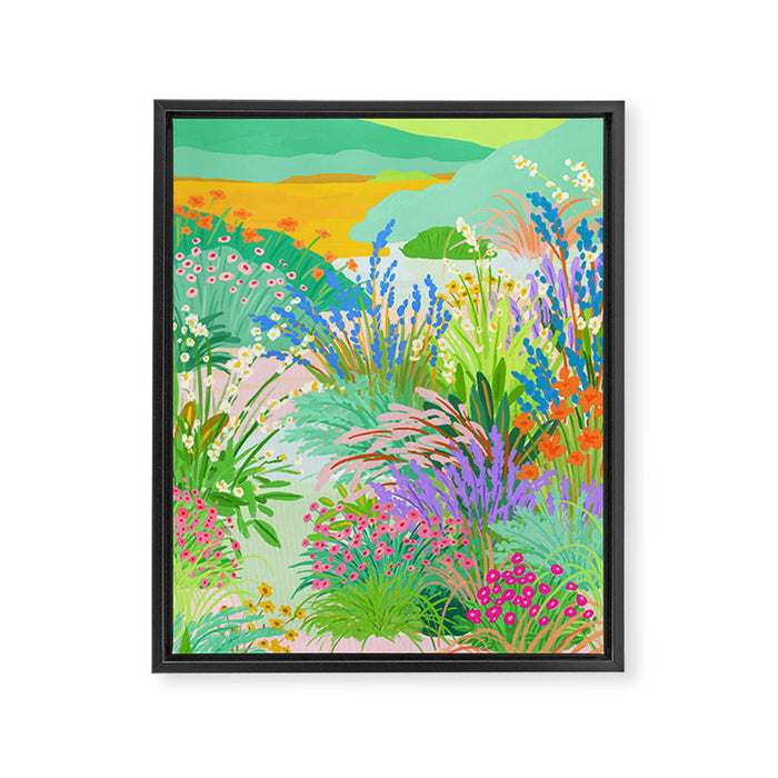 Flower Garden Framed Canvas Print Gallery Image 1