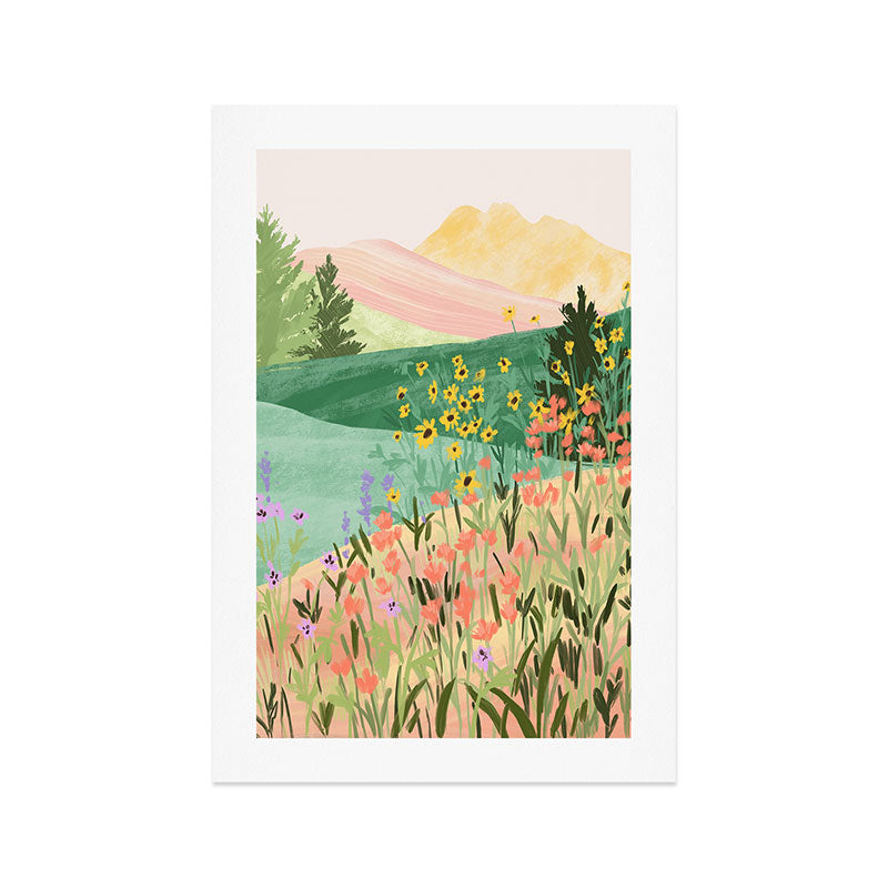 Flower Meadow Art Print Gallery Image 1