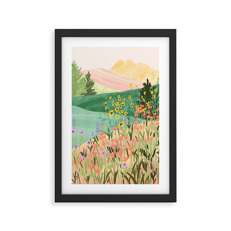 Flower Meadow Framed Art Print Gallery Image 2