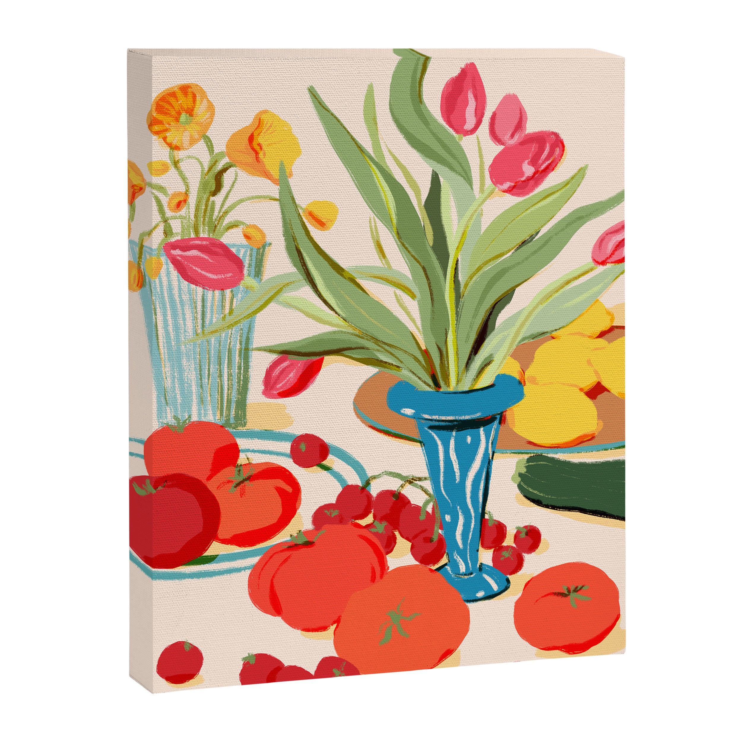 Fresh Tomatoes and Flowers Canvas Print Gallery Image 6