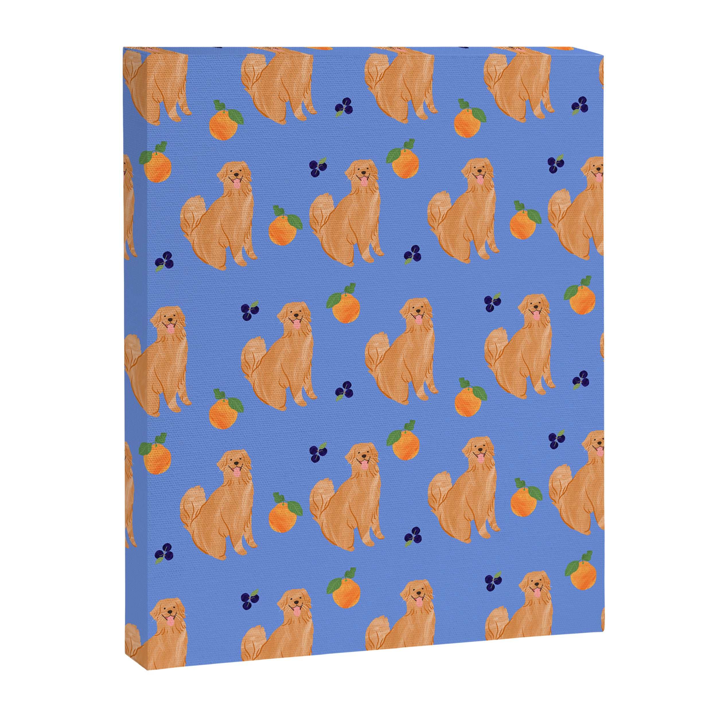 Golden Retriever and fruits Canvas Print Gallery Image 6