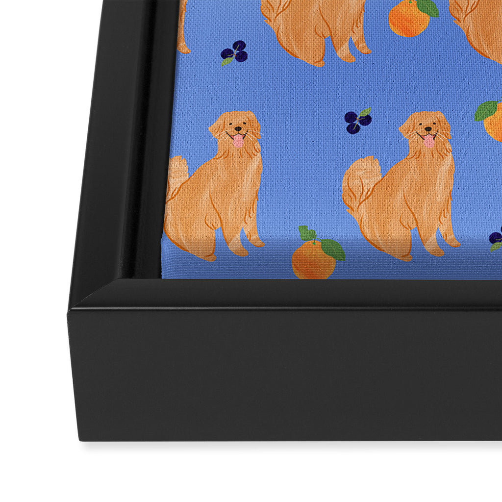 Golden Retriever and fruits Framed Canvas Print Gallery Image 3