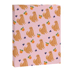 Golden Retriever and Fruits Pink Canvas Print Gallery Image 8