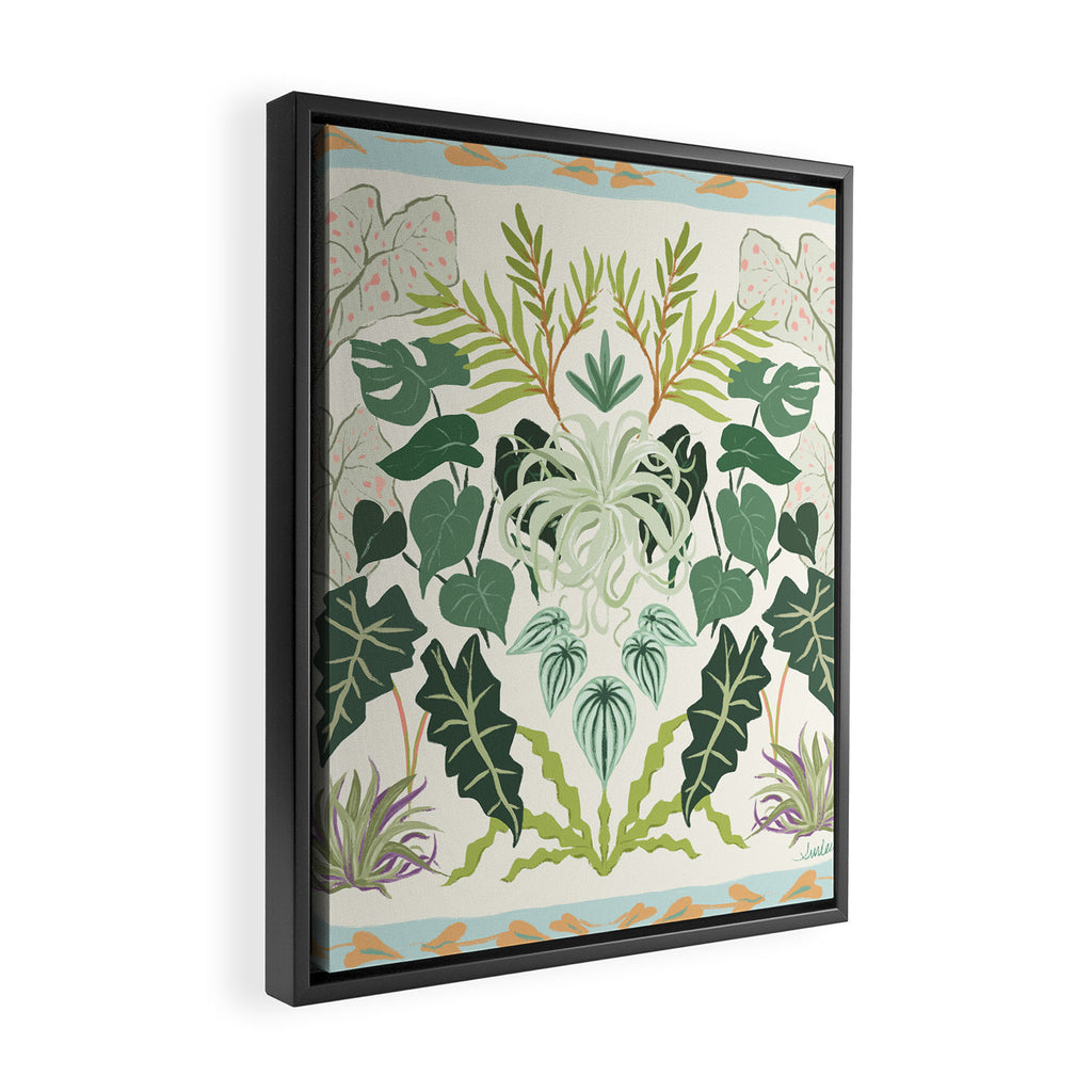 Greenery Garden Framed Canvas Print Gallery Image 2