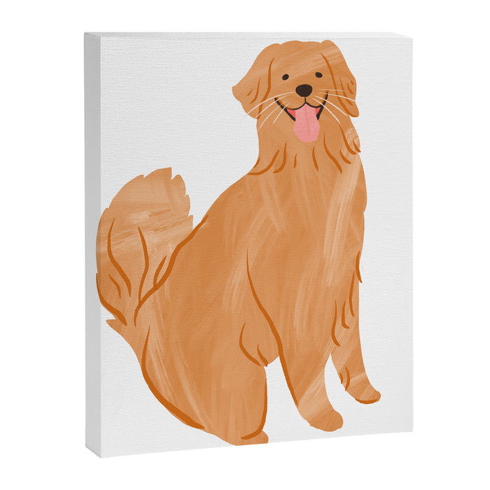 Happy Golden Retriever Canvas Print Gallery Image 1