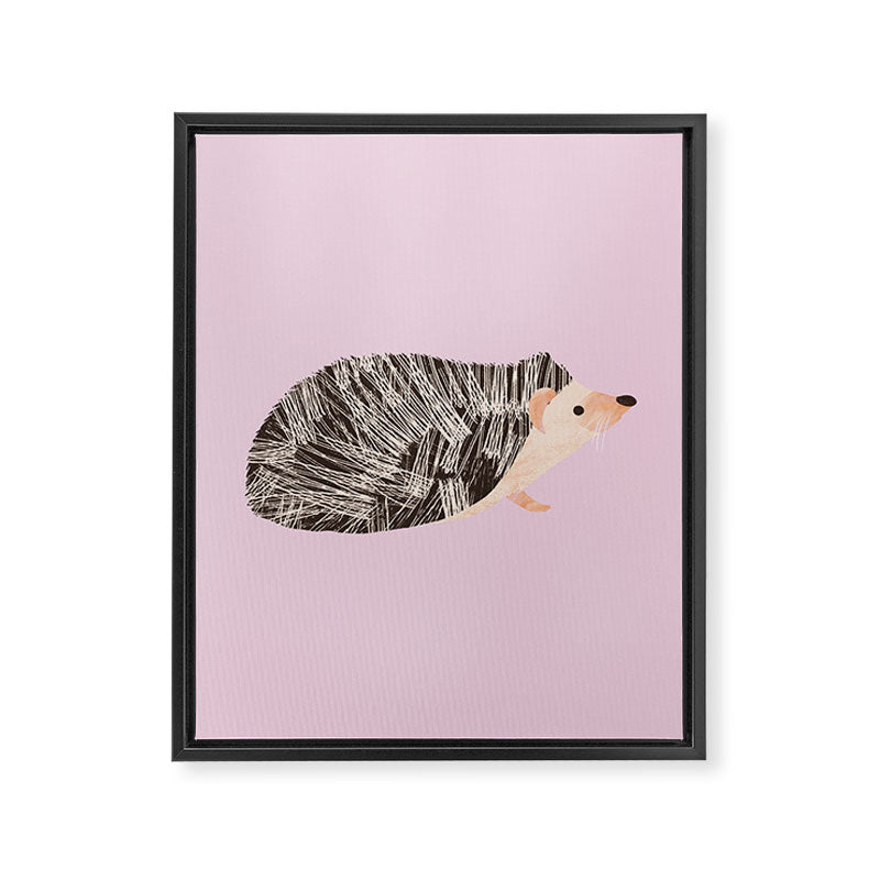Hedgehog Rose Pink Framed Canvas Print Gallery Image 8