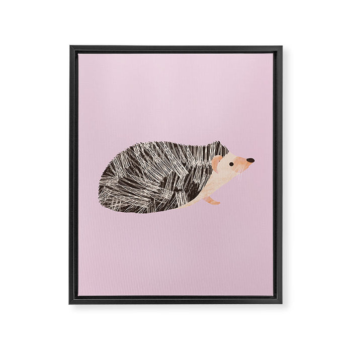 Hedgehog Rose Pink Framed Canvas Print Gallery Image 1
